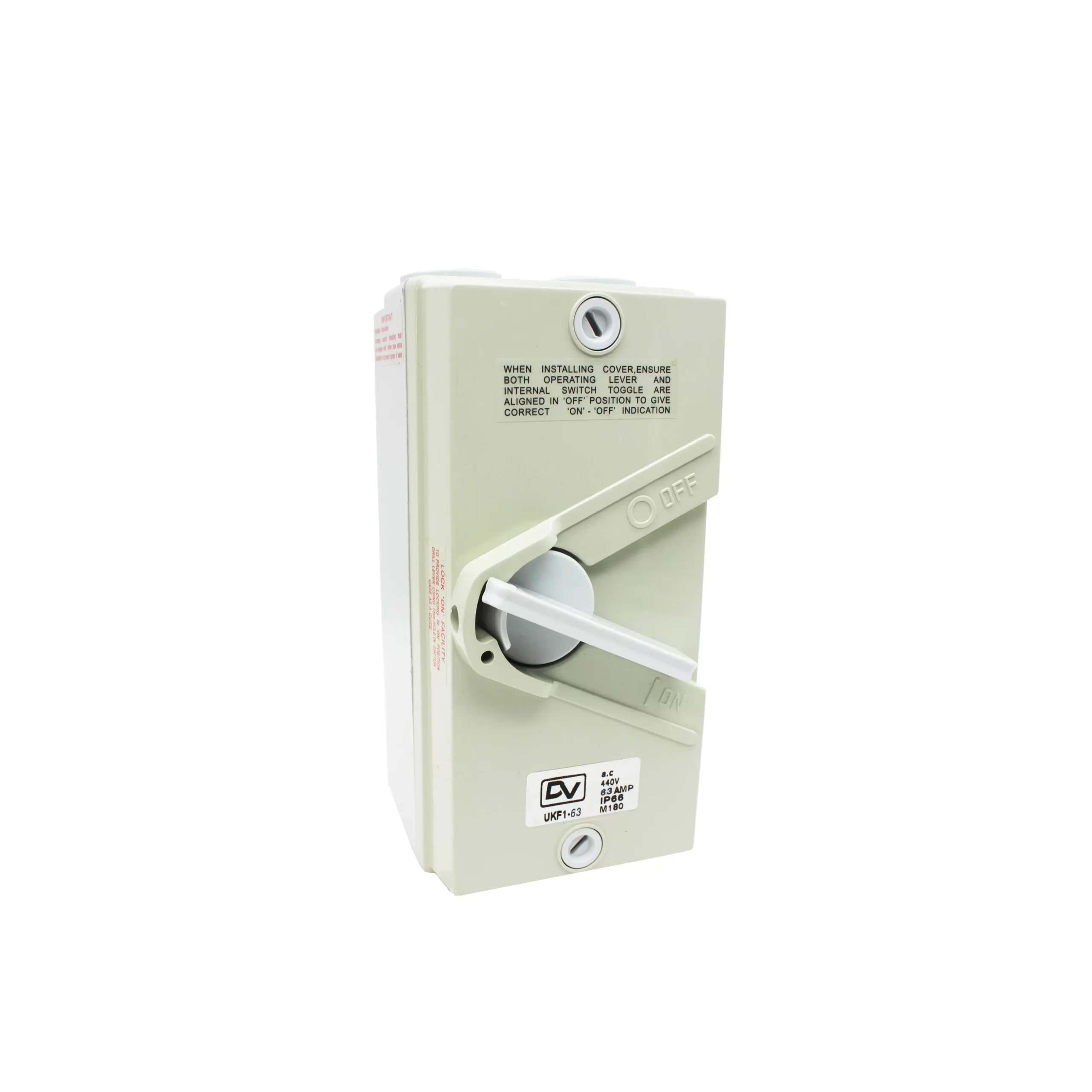 ISOLATOR SWITCH WEATHERPROOF 1P+E+N ISW-1 63A