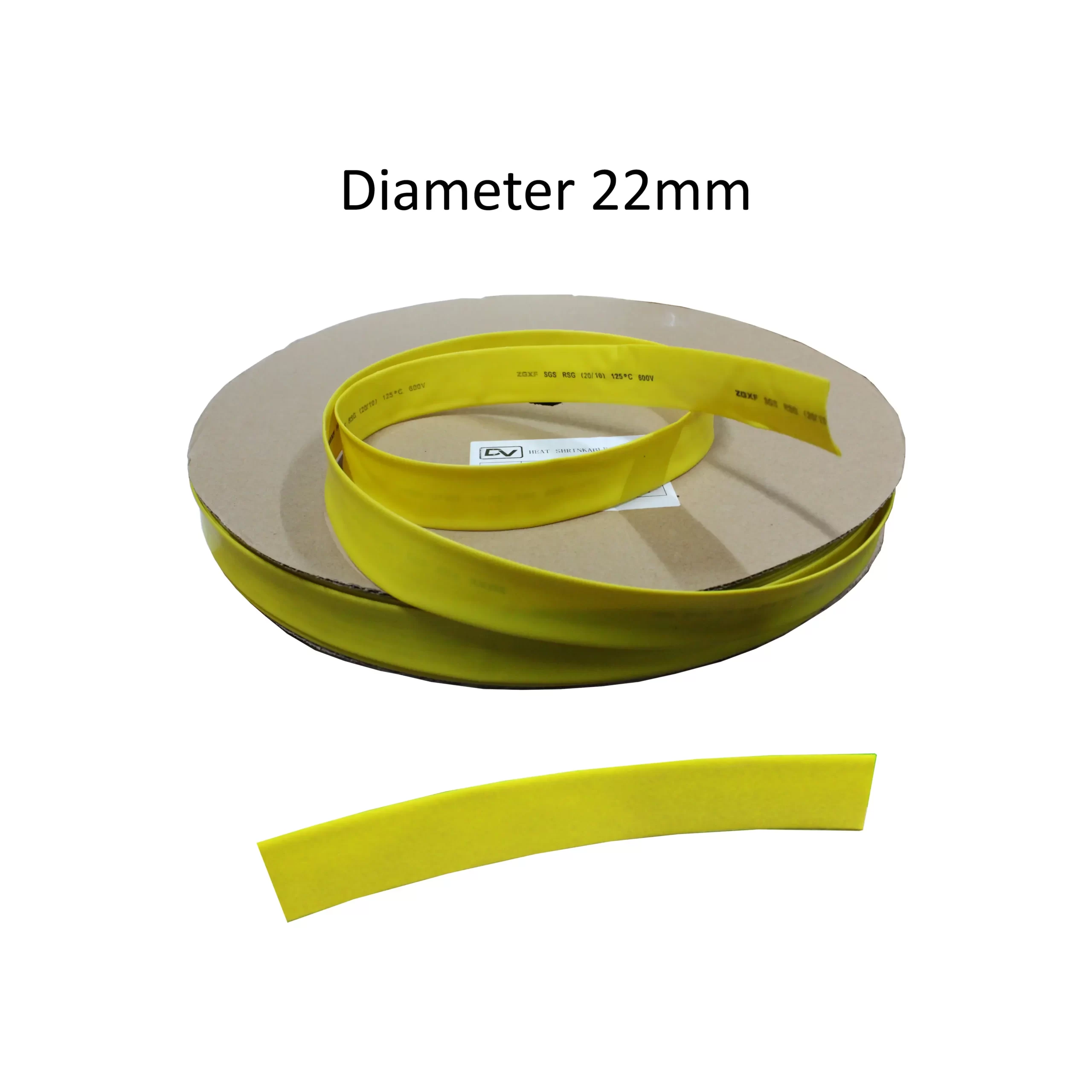 HEATSHRINK 22MM DHS-22 YELLOW