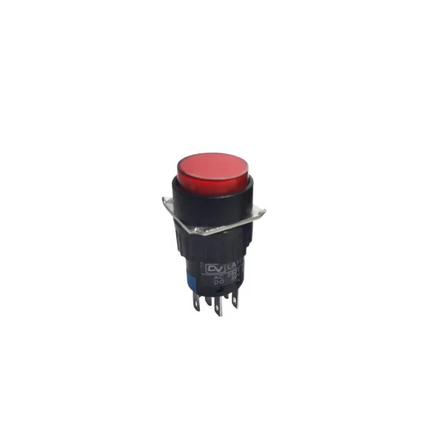 PUSH BUTTON 16MM LED SPRING RETURN ROUND / LA16-C22D