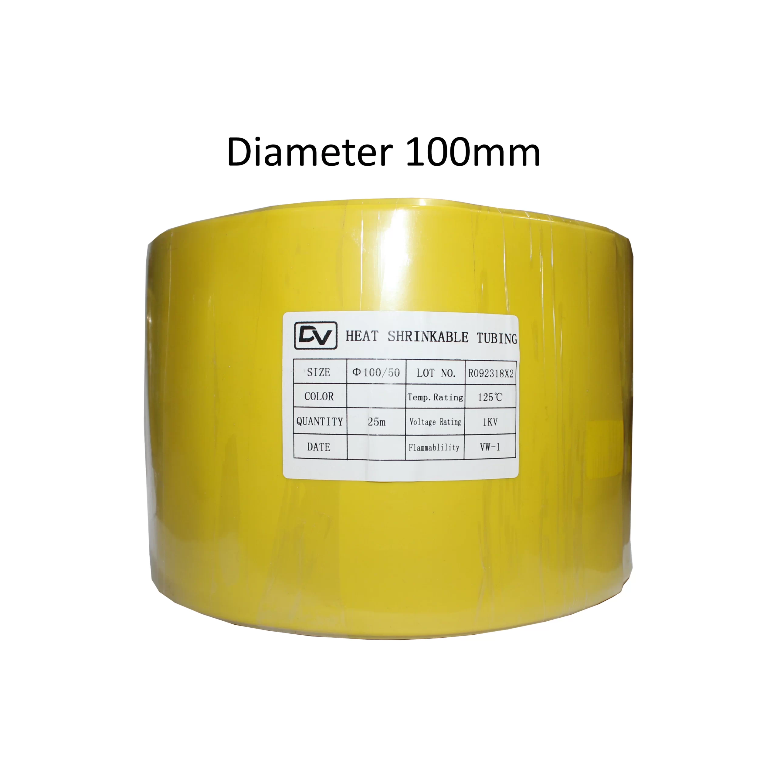 HEATSHRINK 100MM DHS-100 YELLOW