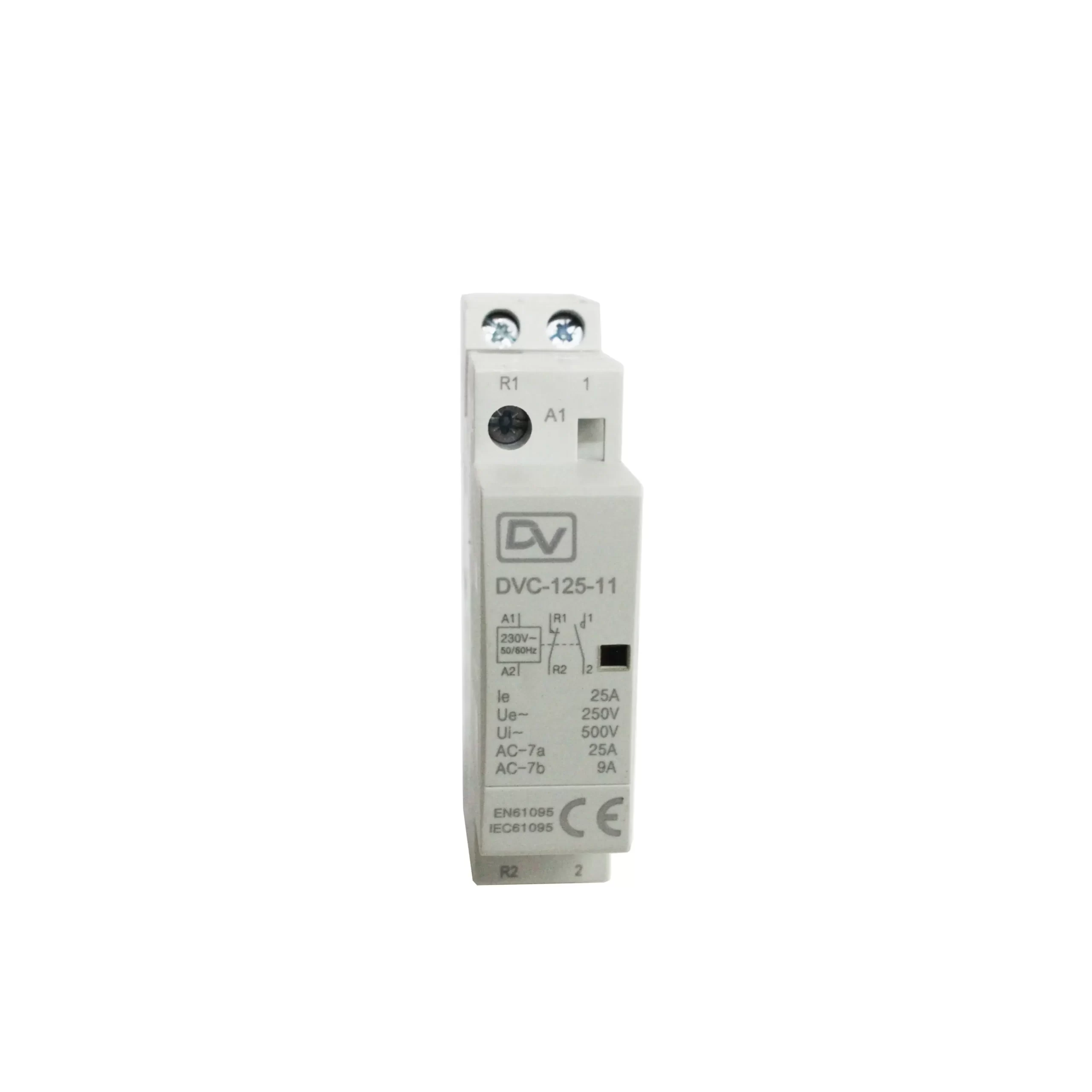 DIN RAIL CONTACTOR 1 MODUL 25A DVC6-125 1NO+1NC