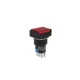 PUSH BUTTON 16MM STAY PUT RECTANGULAR LA16-R22L RED