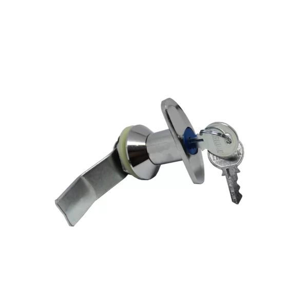 HANDLE PANEL LOCK+KEY 58MM SILVER SHINY / MS-305-1